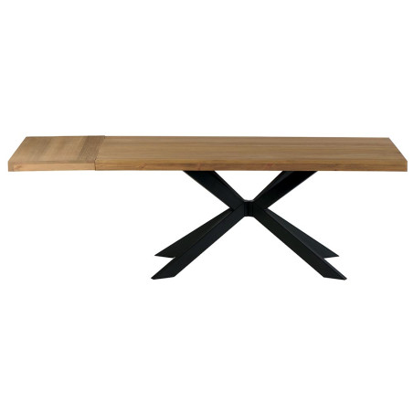 Table industrielle pin massif et métal 180cm - CASITA